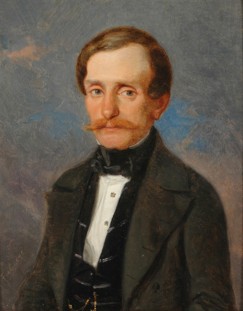 Portraits Of A Married Couple by Anton Fiala, 1848